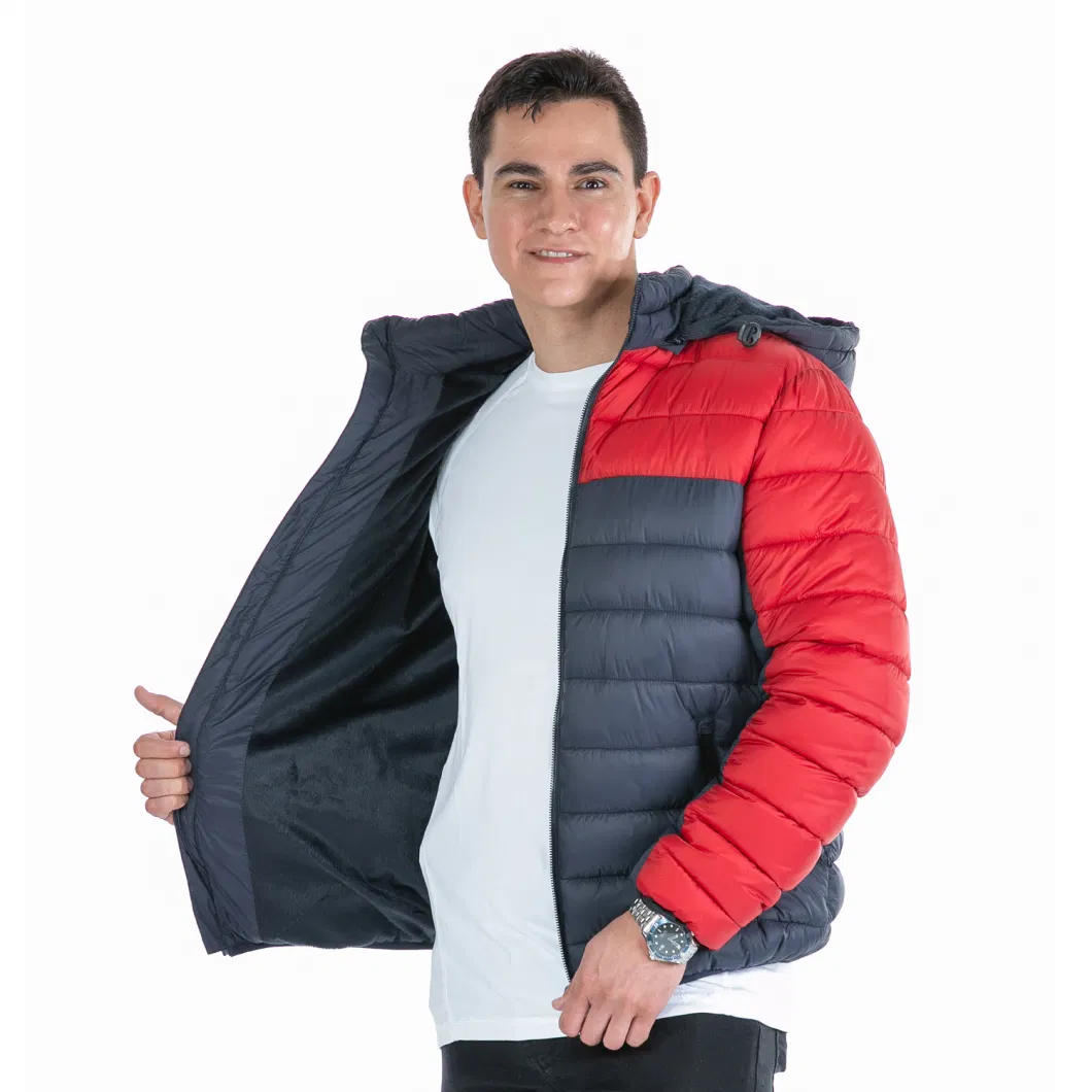 Custom High Quality Fashionable Men Short Puffer Warm Down Jacket with Hood