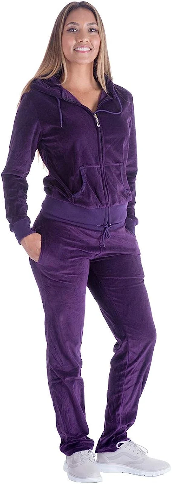 Velour Tracksuit Womens 2 Pieces Joggers Outfits Jogging Set Soft Sports Sweat Suits Pants