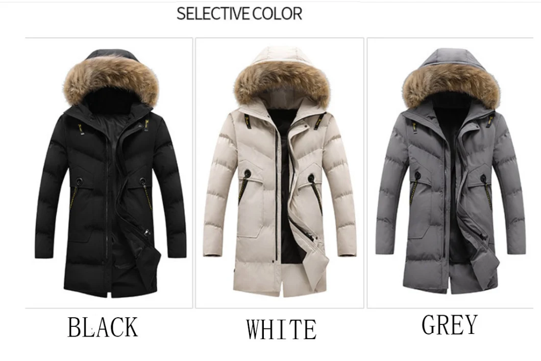 High Quality Men&prime; S Hooded Varsity Long Coat Fur Supplier