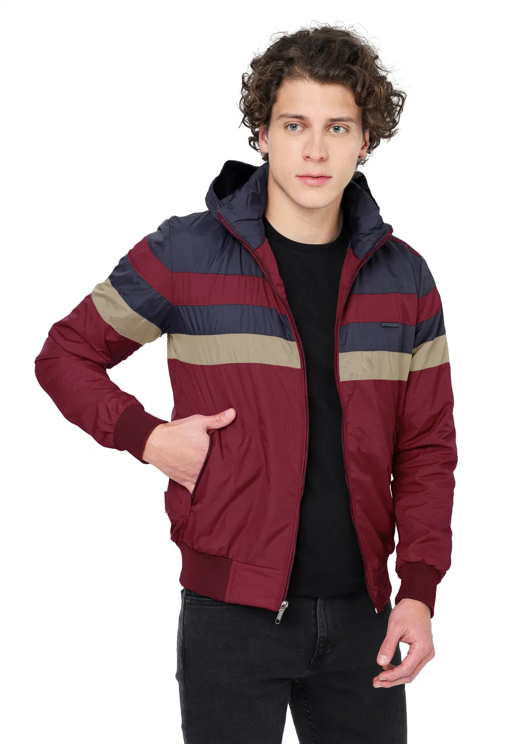 Lulusen Chaqueta Acolchada PARA Hombre Custom Colored Double Sided Puff Men&prime;s Cropped Light Weight Jacket with Nylon Hood