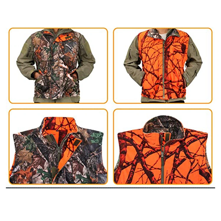 Camo and Orange Hunting Reversible Game Vest for Hunting