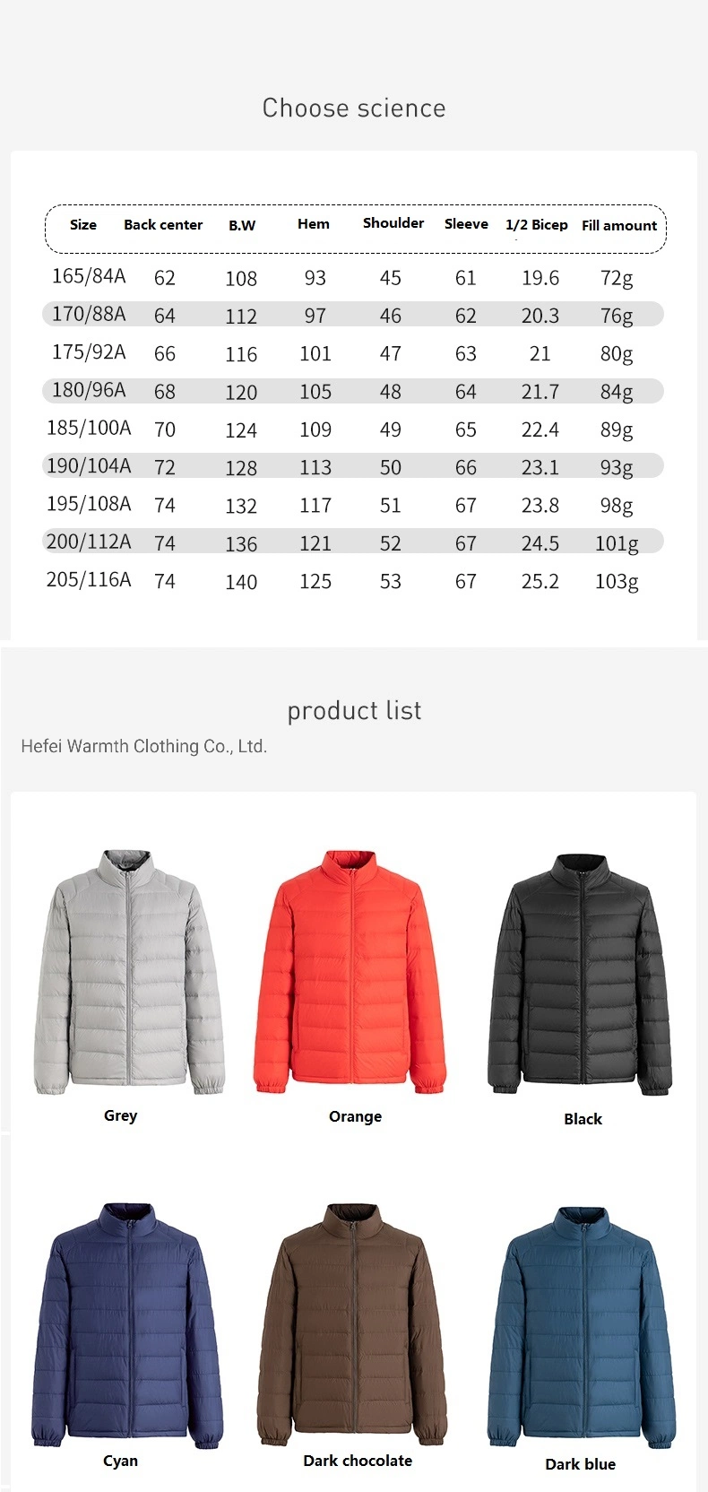 Custom Windbreaker Men&prime;s Winter Coat Short Ripstop Down Jacket Warm Hoods Windbreaker