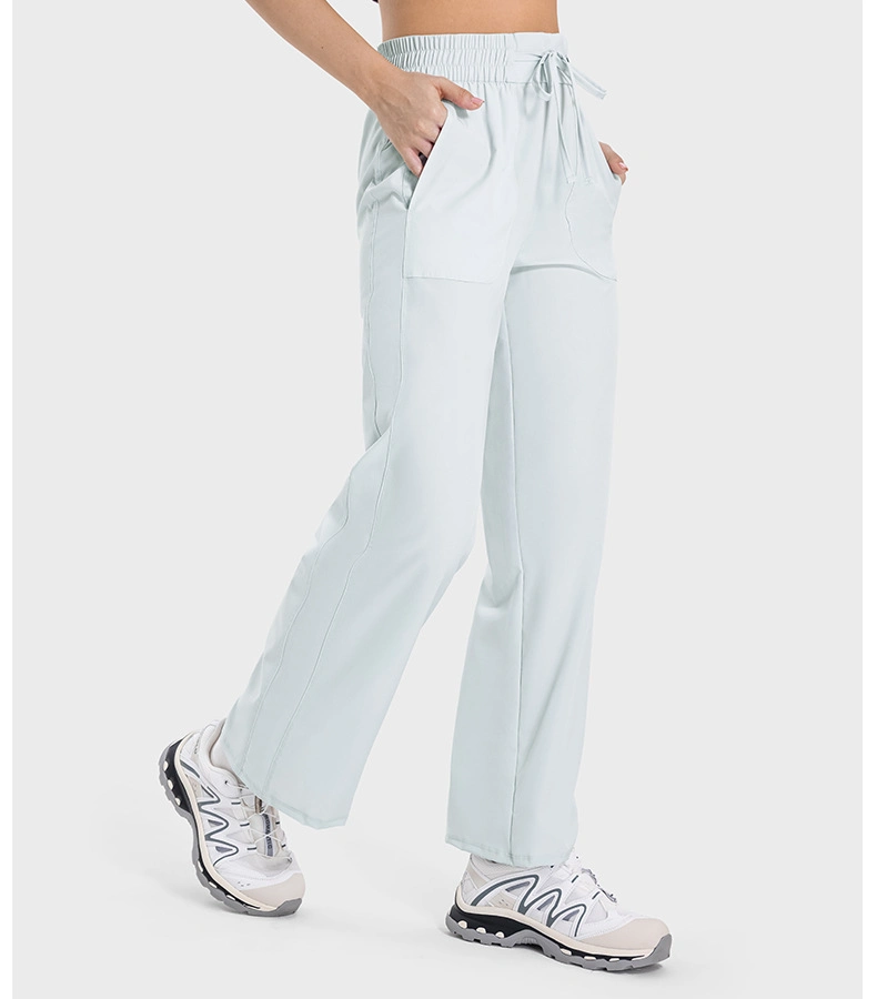 Women Pocket Pants High-Waist Hip Lift Casual Sports Pants