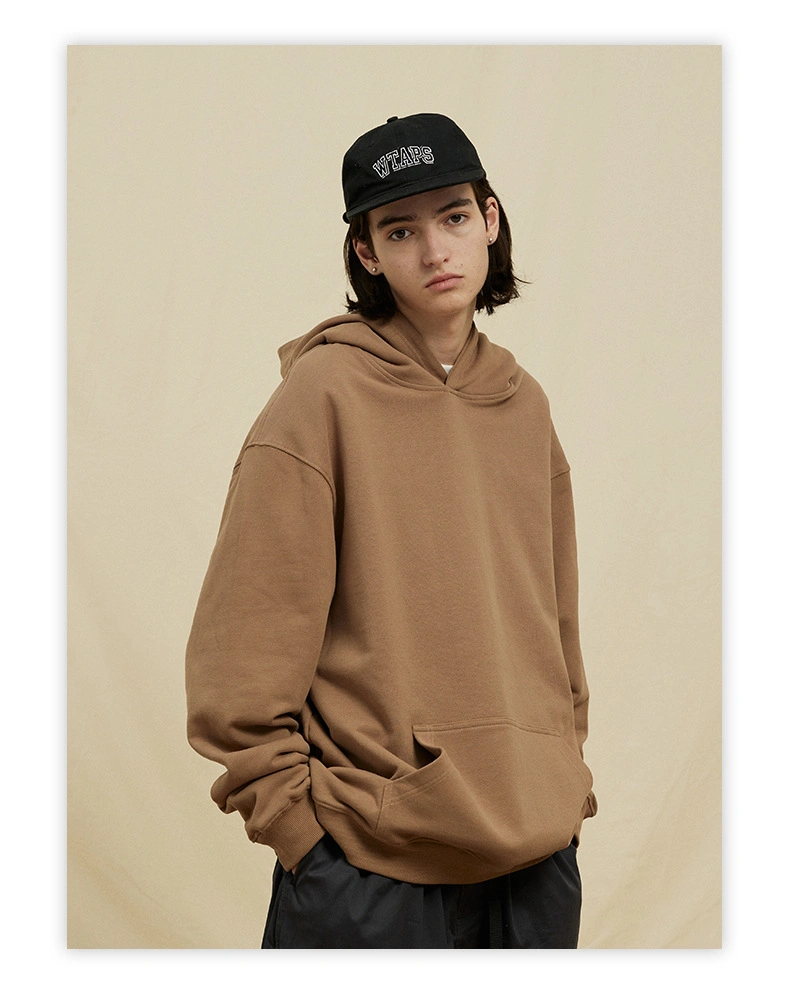 New Fashion High Quality 100%Cotton Men&prime;s Retro Acid Pickling Custom Own Logo Oversized Wash Long Sleeve Pullover Hoody/Hoodie/Hoodies/Sweatshirts/Coat