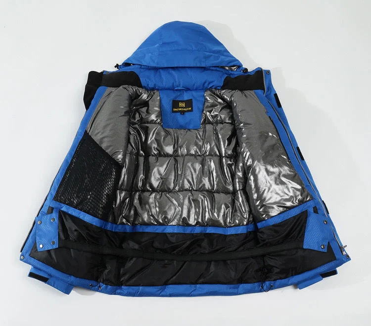 High Quality Winter Insulated Ski Jacket with Detachable Hood