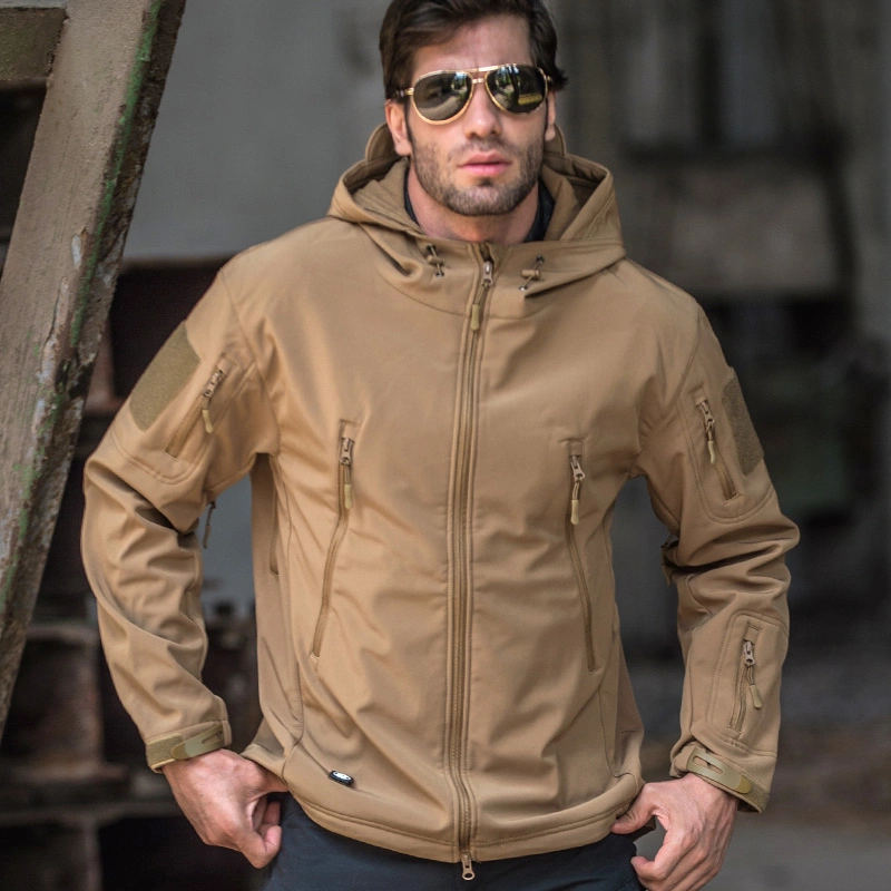 Sharkskin Jacket UK British Army Outdoors Bonded Fleece Lined Shark Skin Jacket Windbreaker 3 Layers