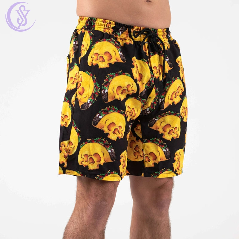 Custom Logo Design Summer Sublimation Wet Men&prime; S Board Beach Shorts Swim Trunks Short