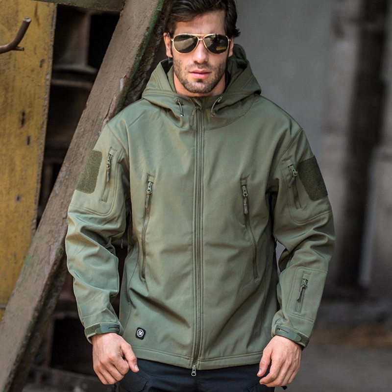 Sharkskin Jacket UK British Army Outdoors Bonded Fleece Lined Shark Skin Jacket Windbreaker 3 Layers