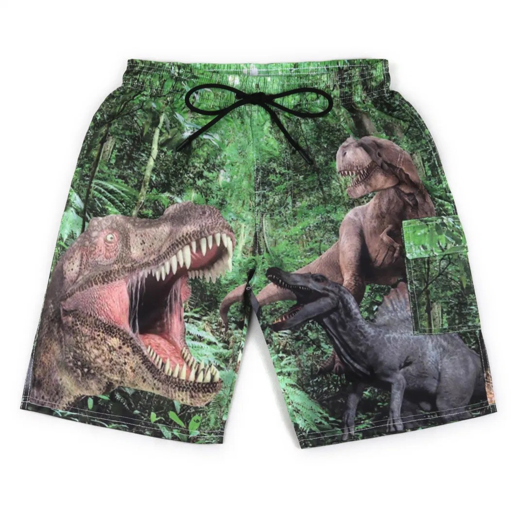 Custom Logo 3D Print Kids Swimwear Beach Pant