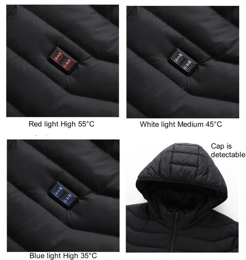 5 Heating Zone Lightweight Heating Coat Men and Women Heated Coat