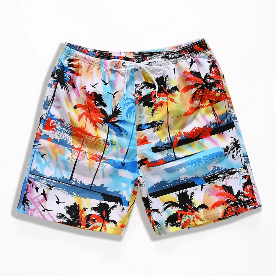 Custom Printed Mesh Beach Men Short for Hot Weather Stripes Board Shorts