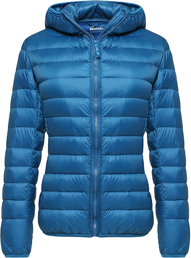 Women&prime;s Hooded Packable Ultra Light Weight Short Down Jacket