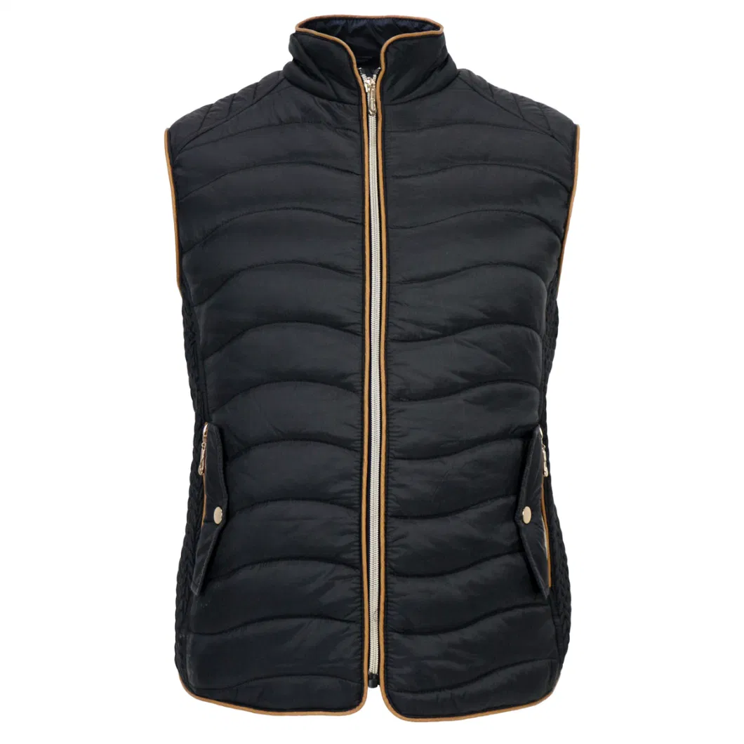 High Quality Ladies 20d Soft Nylon Waterproof Synthetic Insulated Sherpa Lined Vest