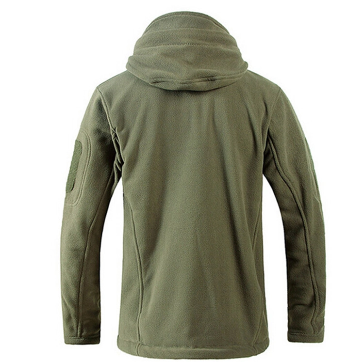 Men Warm Fleece Hoodie Jackets Zipper Outdoor Sports Polar Fleece Jacket Coats