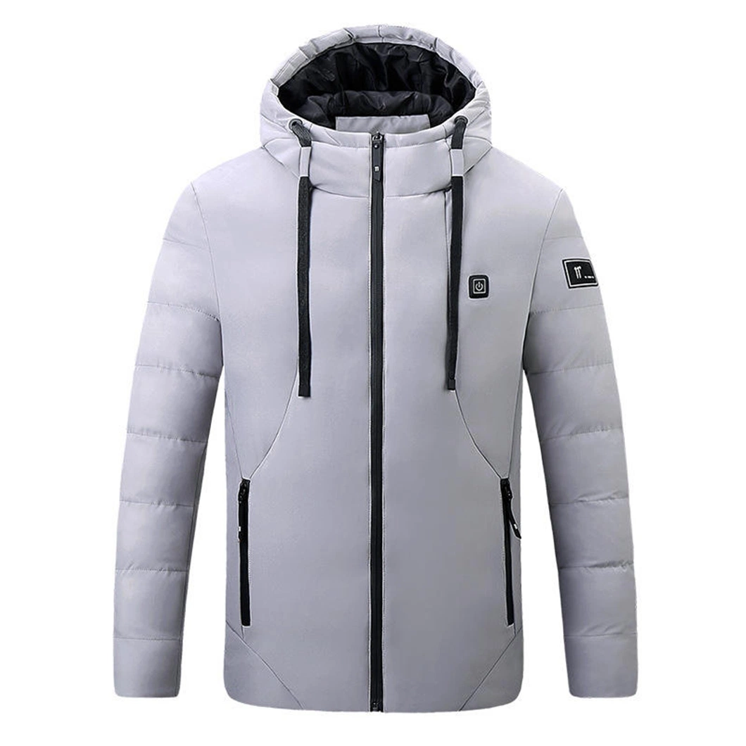 Custom Wholesale Heating USB Warming with Powerbank Winter Men Waterproof Windbreak Insulated Heated Down Puffer Jacket