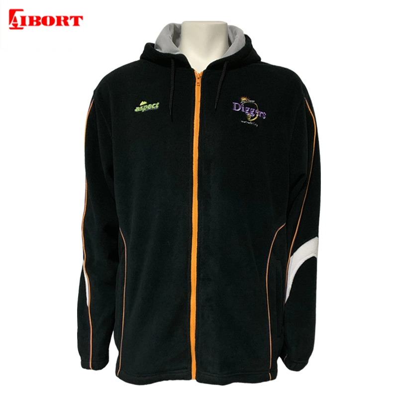 Aibort High Quality Custom Teamwear Polyester/Cotton Striped Hoodies Sweatshirt