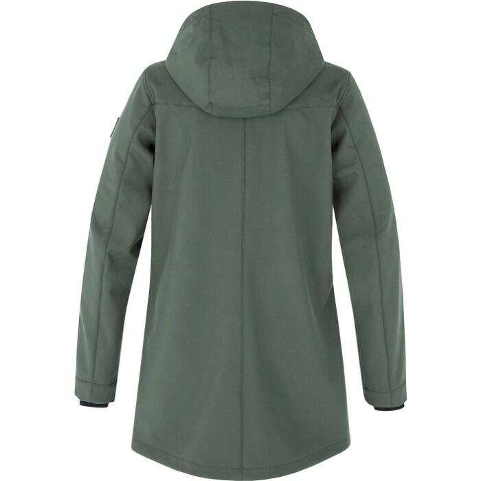 Ladies Softshell Long Coat with Reinforced Seams and High Collar