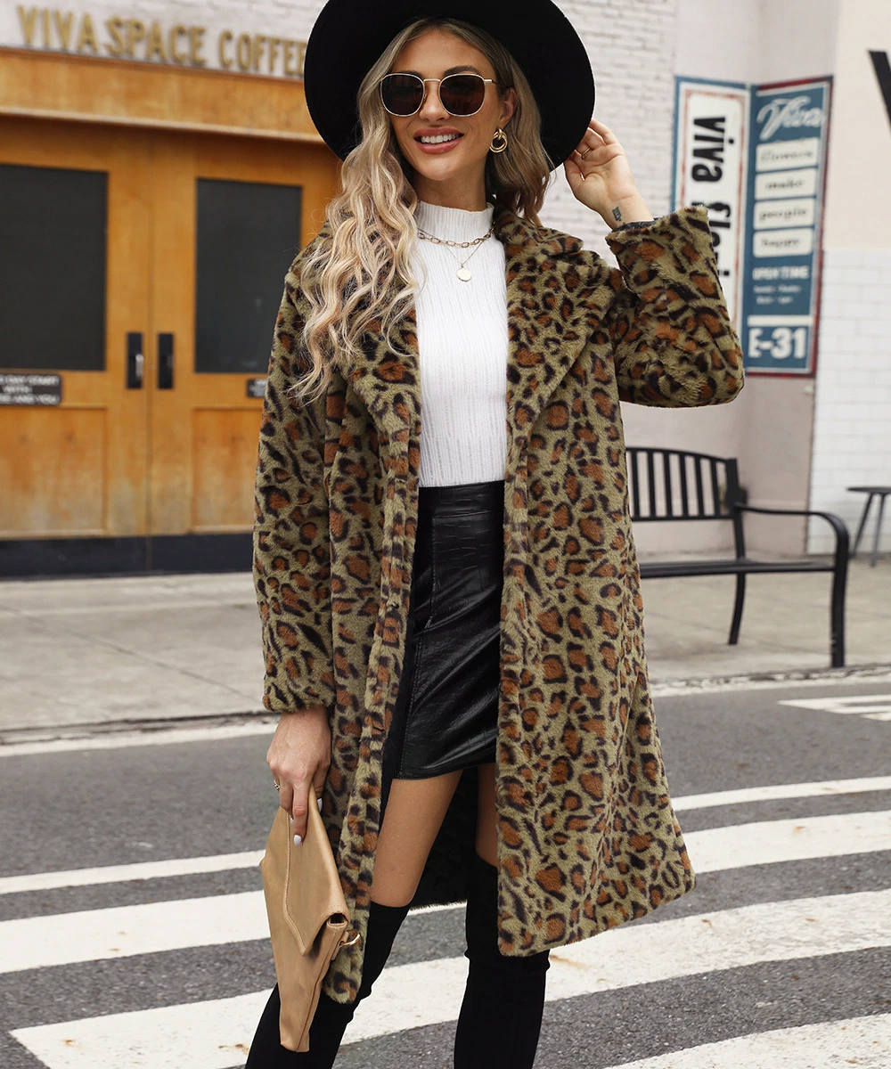 Autumn and Winter Casual Faux Fur Coat Plush Long Coat