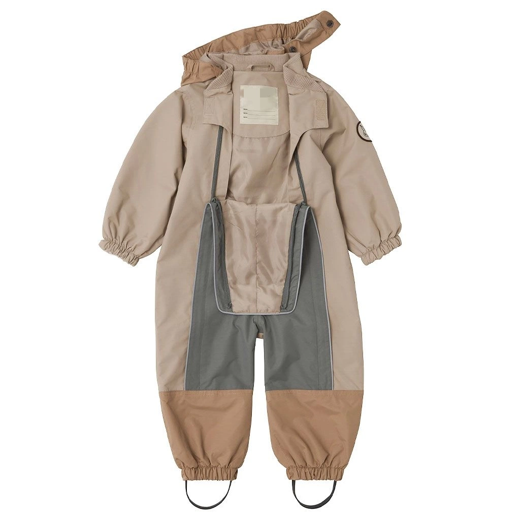 Milano Color-Blocked Shell Coverall Green/Sand Raincoat Rainwear