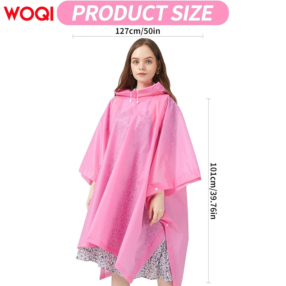 Raincoats Flower Style Outwear for Women Disposable for Adults with Pockets Portable Poncho Portable Fishing Clothing Colorful