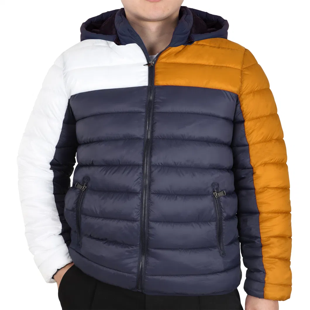 Custom High Quality Fashionable Men Short Puffer Warm Down Jacket with Hood