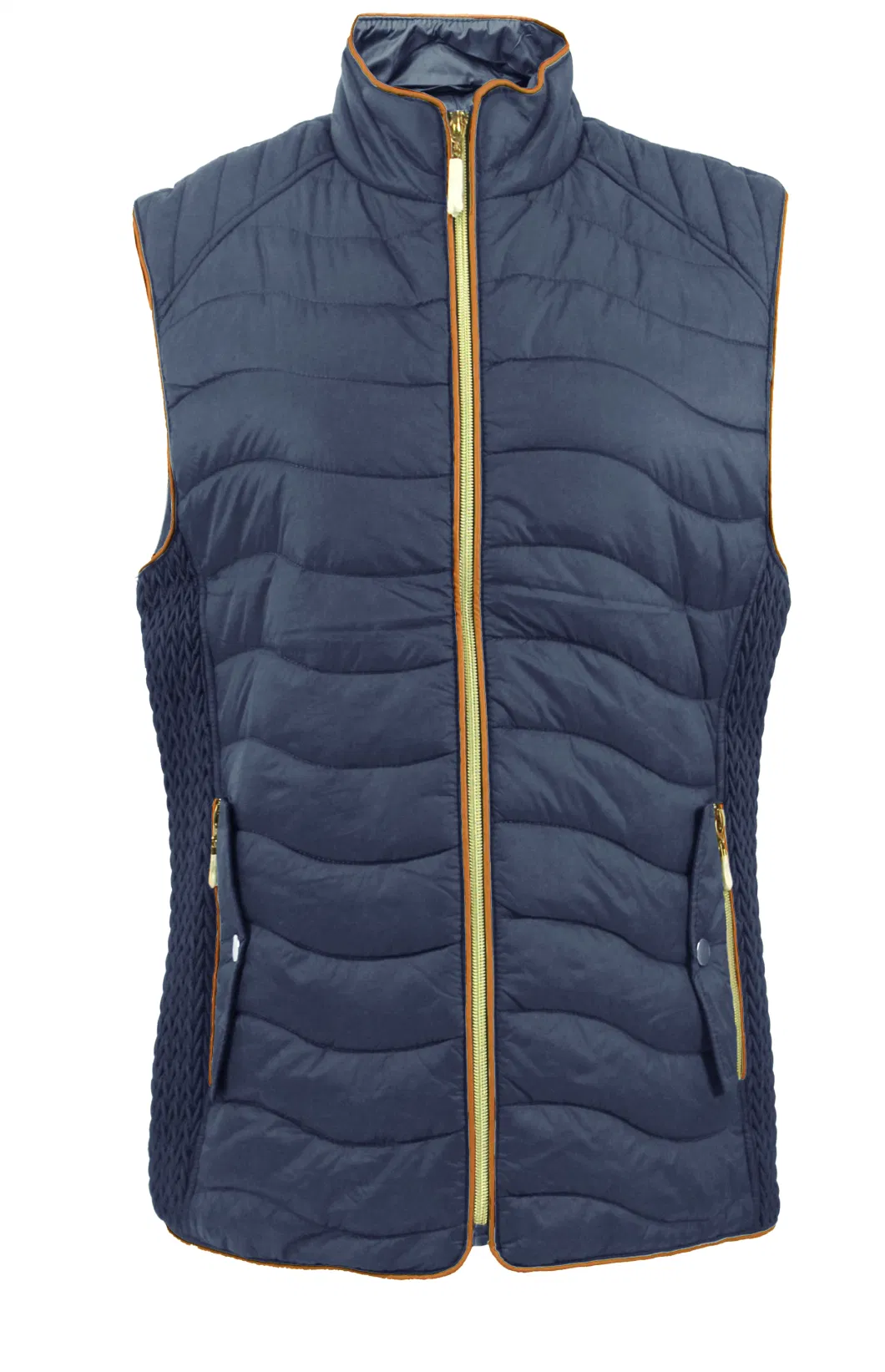 Fashion Zip up Classic Warm Unisex Winter Nylon Padded Waistcoat Vest for Women