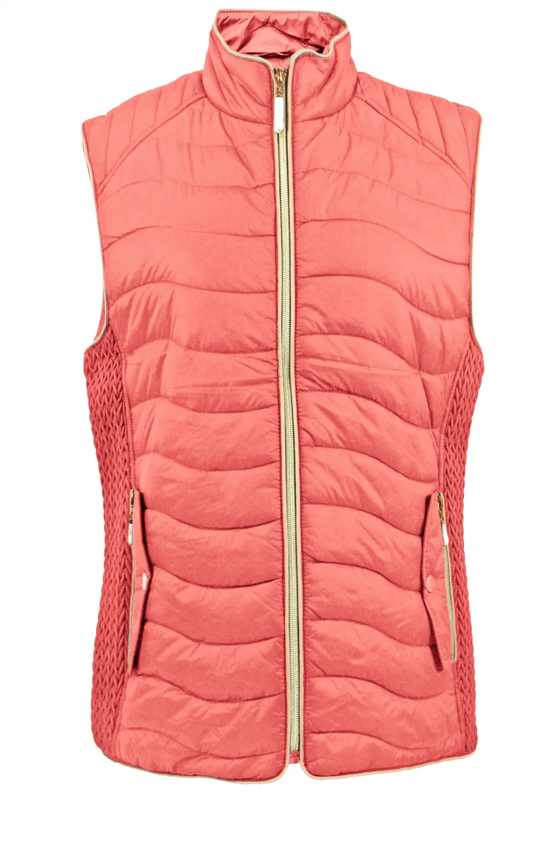 Fashion Zip up Classic Warm Unisex Winter Nylon Padded Waistcoat Vest for Women