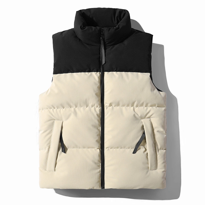 Custom Logo Stand Collar Waterproof Puffy Down Jacket Vest