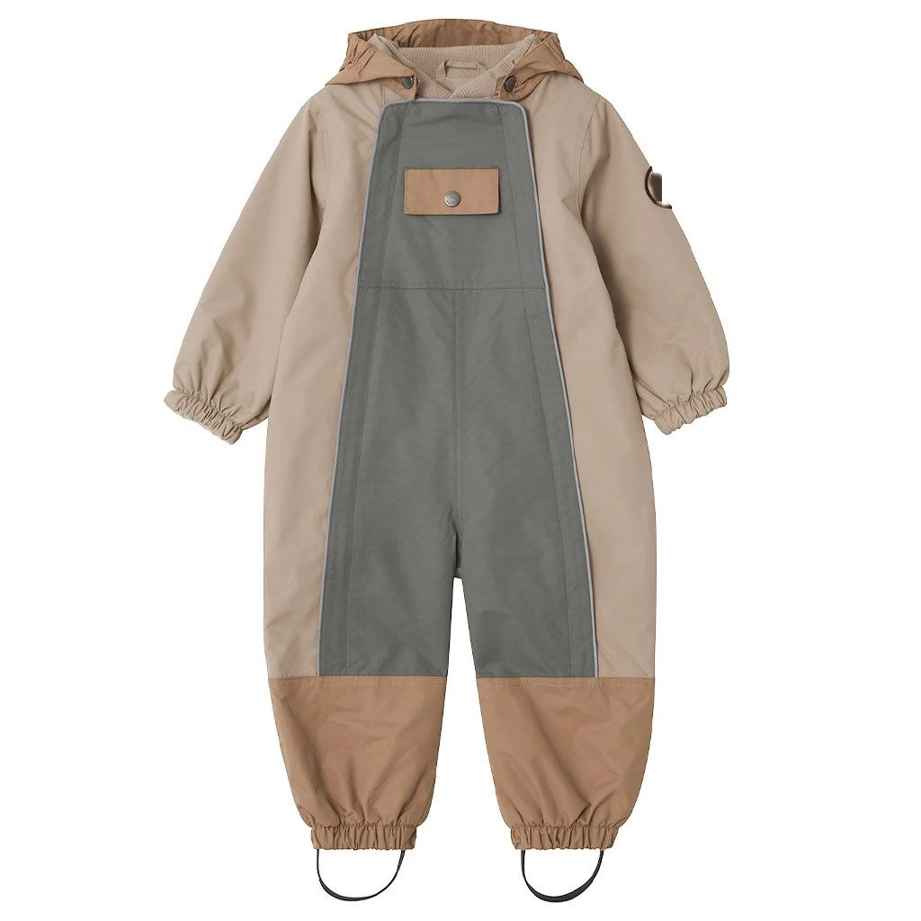 Milano Color-Blocked Shell Coverall Green/Sand Raincoat Rainwear