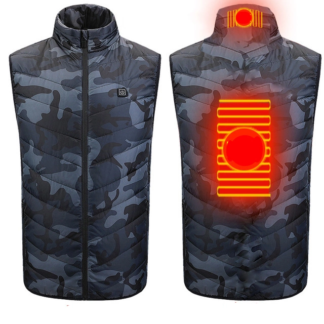 OEM Custom Logo Women and Men Washable Lightweight Cotton 4 Heated Zones Fast Heated Vest Jacket