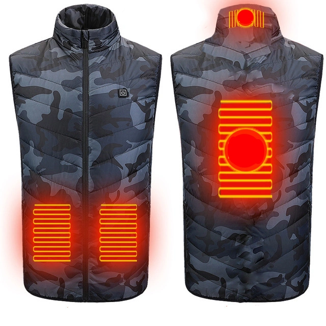 OEM Custom Logo Women and Men Washable Lightweight Cotton 4 Heated Zones Fast Heated Vest Jacket