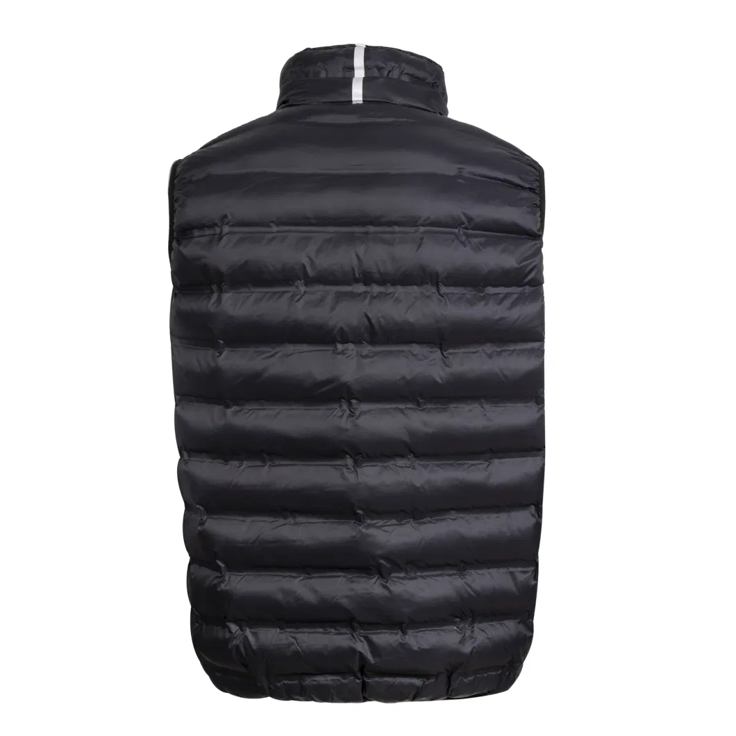 Men Ultra Light Weight Sleeveless Jackets Ultra Sonic Hot Pressed Pattern Padded Quilted Fake Down Vest Puffer Vest