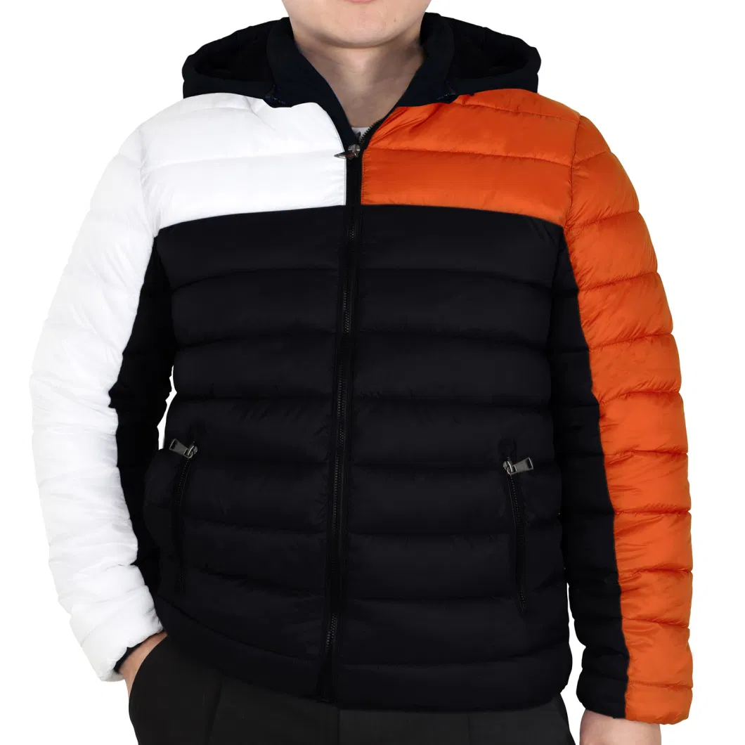 Custom High Quality Fashionable Men Short Puffer Warm Down Jacket with Hood