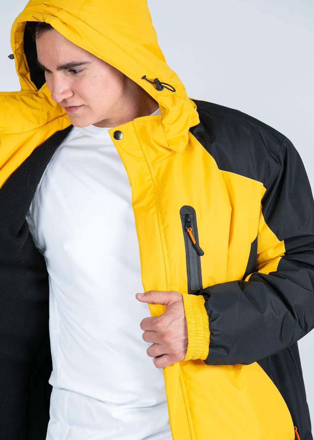 Men&prime; S Zipped up Waterproof Winter Down Coat Hoodie Jacket