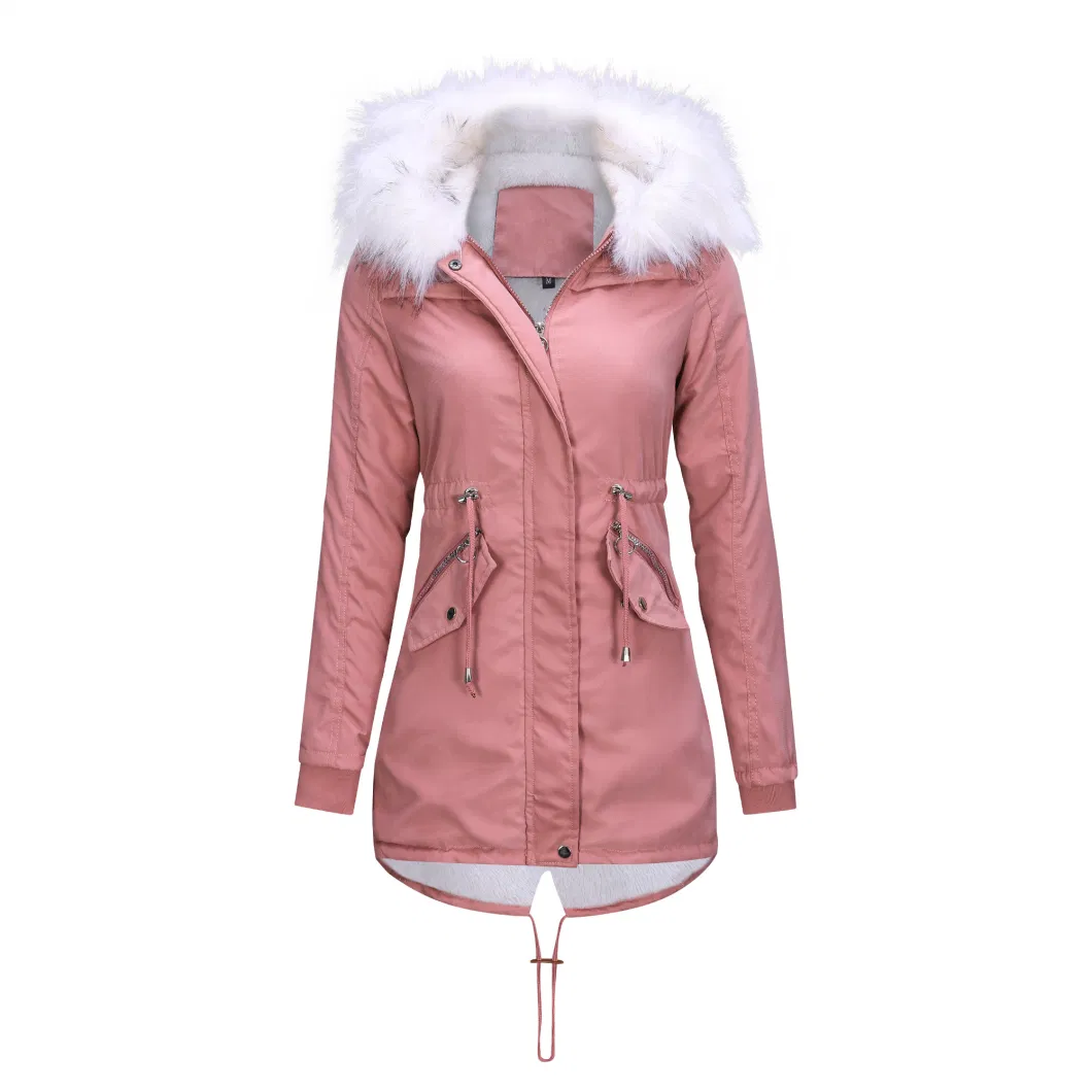 Asiapo China Factory Women&prime;s Outdoor Hiking Fleece Lined Trench Coat Windbreaker