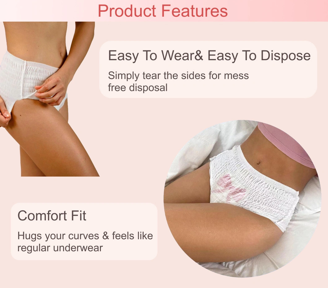 Wholesale High Quality Disposable Menstrual Pants Super Absorption Woman Sanitary Napkin Pants