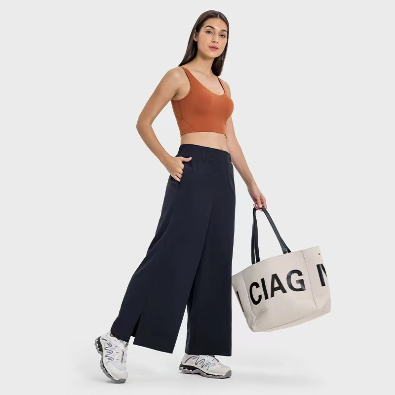 Women&prime;s Casual Business Work Trousers Baggy Pants Quick Dry Long Palazzo Pants