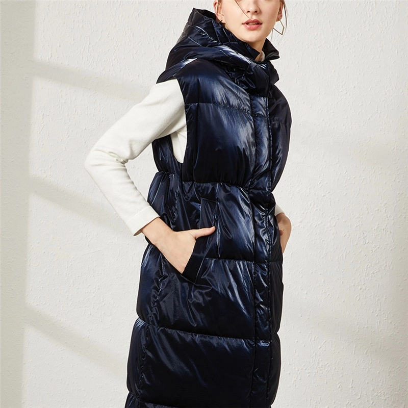 Slim Fit Warm Simple Coat Down Vest Ladies Casual Waistcoat Female Sleeveless Long Jacket Women&prime;s Vest