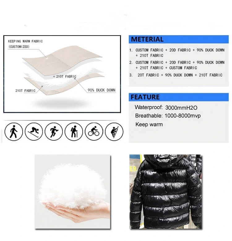 Women&prime;s Casual Hooded Outwear Fashion Winter Long Down Jacket Ultra Light White Duck Down Warm Slim Parkas Coat