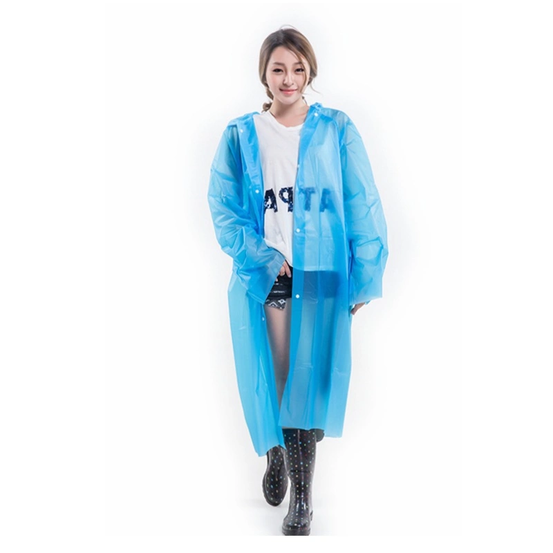 Women&prime; S Yellow PE Disposable Raincoat Rpe-150