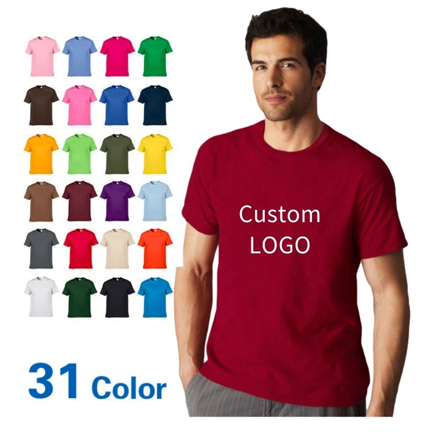 Wholesale 100% Cotton High Quality T-Shirt Printing Embroidered OEM Custom Logo