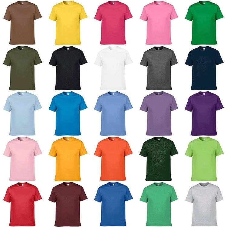 Wholesale Custom Plain Tee Shirt Multi Colors Breathable Plus Size T Shirts