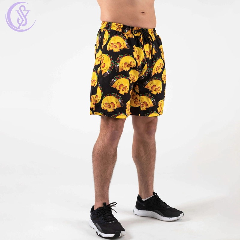 Custom Logo Design Summer Sublimation Wet Men&prime; S Board Beach Shorts Swim Trunks Short