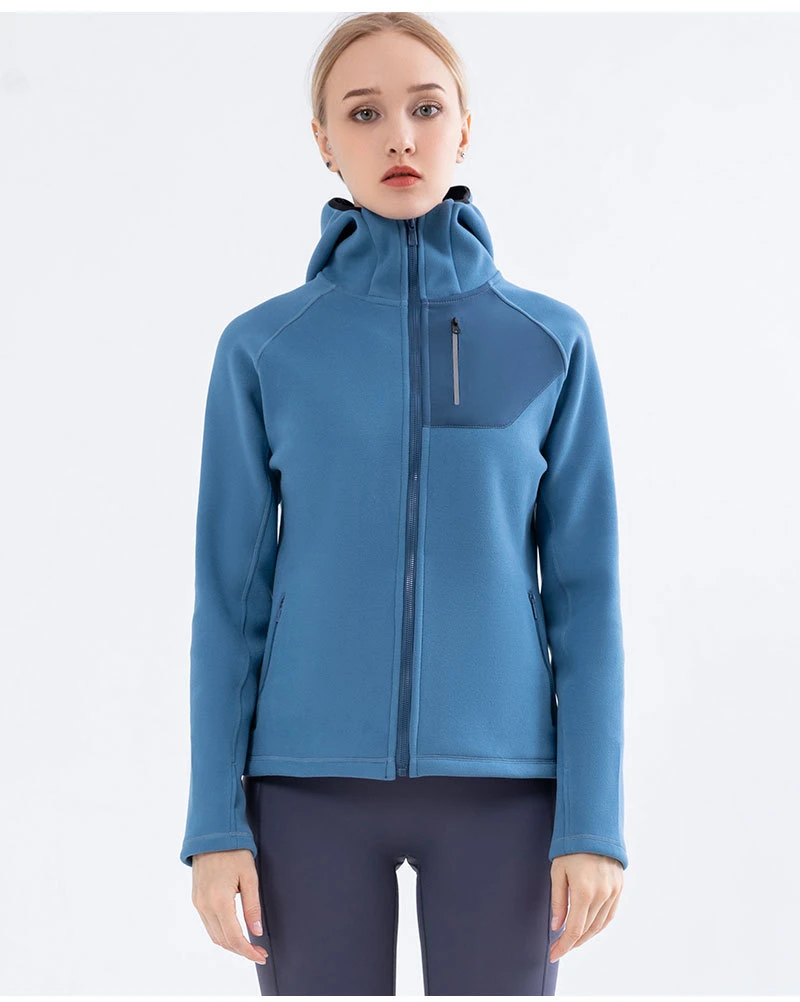 Women&prime;s Outdoor Jacket with Double Layer Composite Velvet for Warmth