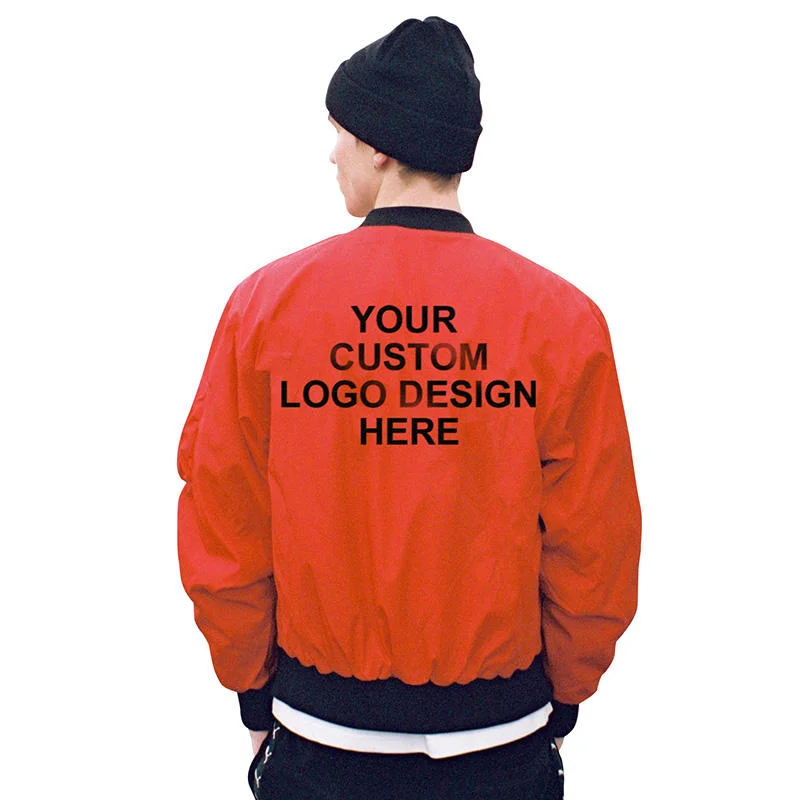 Custom Logo Vintage Designer Letterman Coat Winter Windbreaker Zip up Jacket for Men