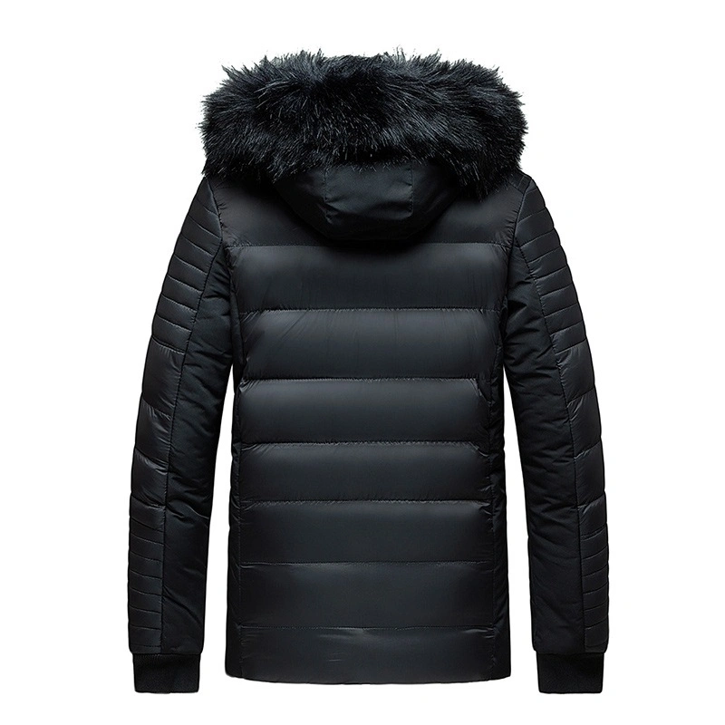 2021 New Style Winter Waterproof Coats Nylon Cotton-Padded Jackets for Men with Fur Hood