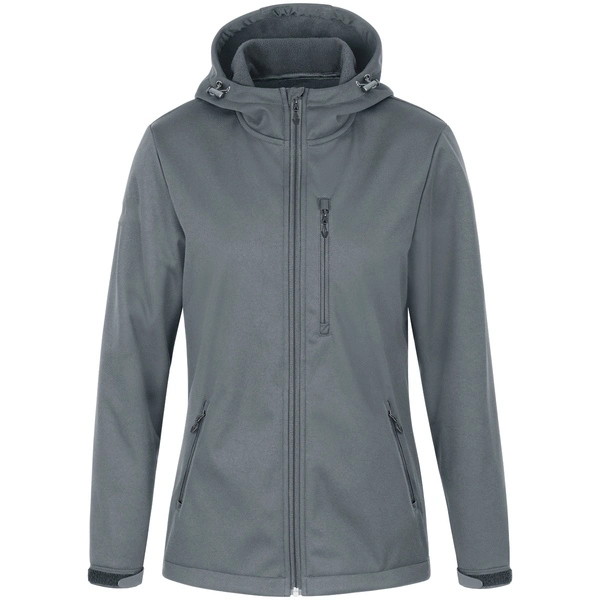 Ladies Softshell Long Coat with Reinforced Seams and High Collar