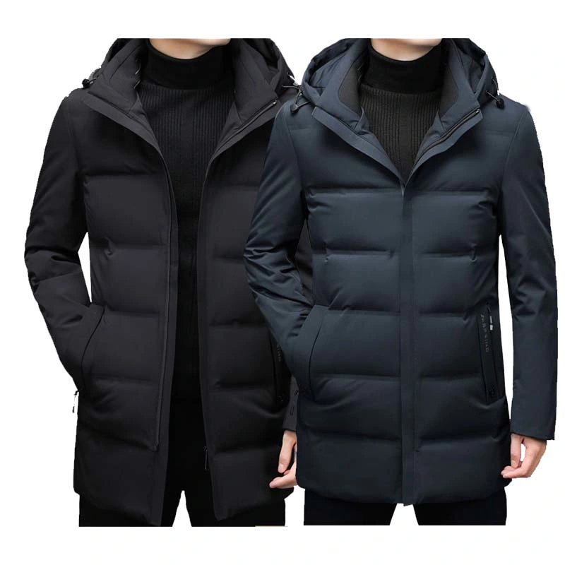 Winter Customized High Quality Fitness Polyester Duck Down Long Puffer Coat