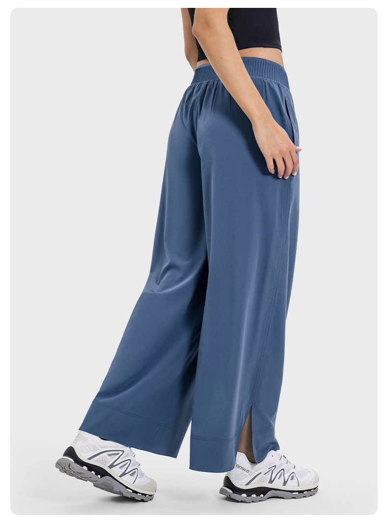 Women&prime;s Casual Business Work Trousers Baggy Pants Quick Dry Long Palazzo Pants