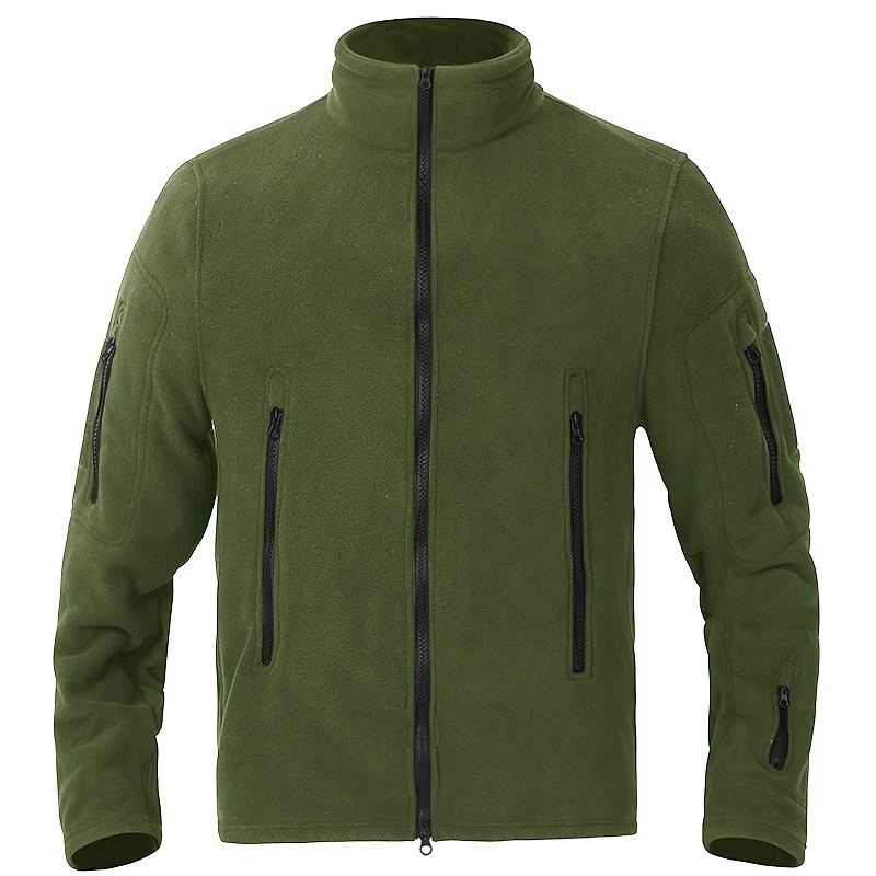 Outdoor Fleece Jacket Men&prime;s Windproof Warm Jacket Plus Fleece Thickened Charge